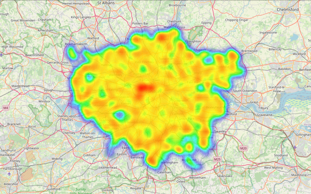 London Heatmap